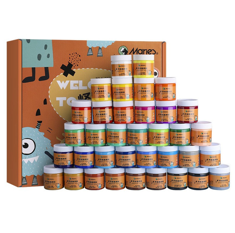 აკრილის საღებავის სეტი  24 ცალიანი MARIES AD0017-24