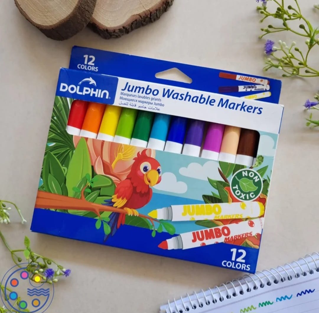 მარკერი რეცხვადი 12 ფერიანი  JWM0893