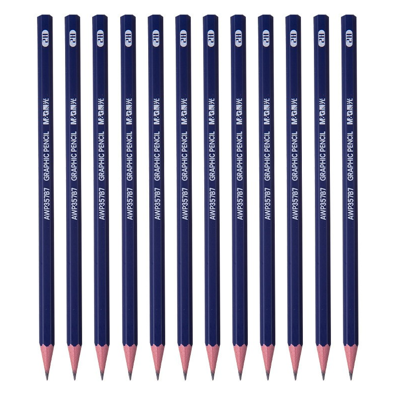 გრაფიტის ფანქარი 2H HB 2B 4B 6B 8B 10B 12B 14B Hard Soft Medium M&G