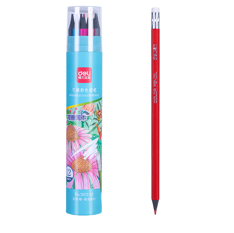 ფერადი ფანქარი 12ფერიანი DELI 7072-12