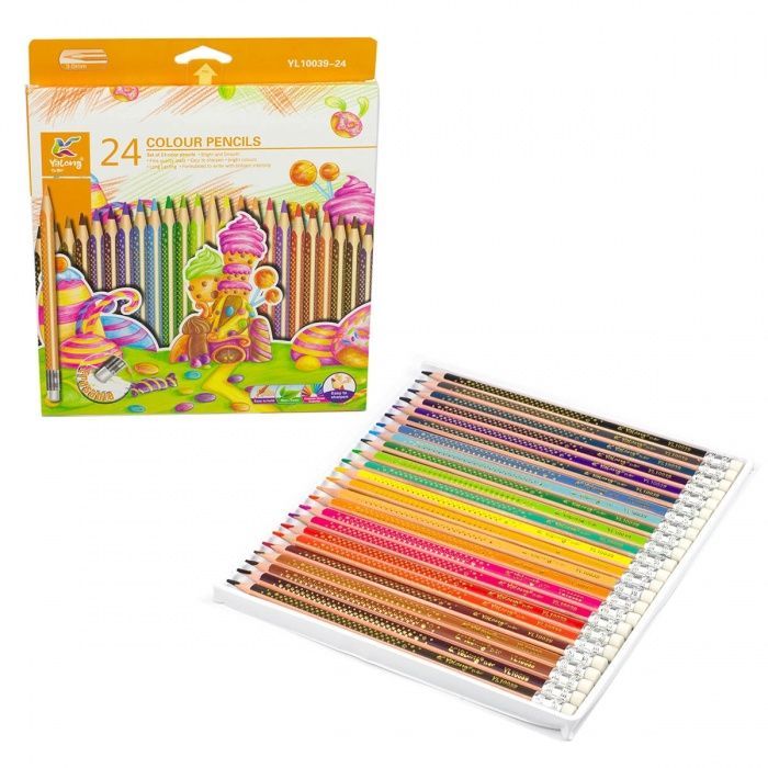 ფერადი ფანქარი იალონგი 24ფ 10039-24