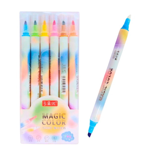ფლომასტერი 6 ფერიანი  MAGIC COLOR 807B