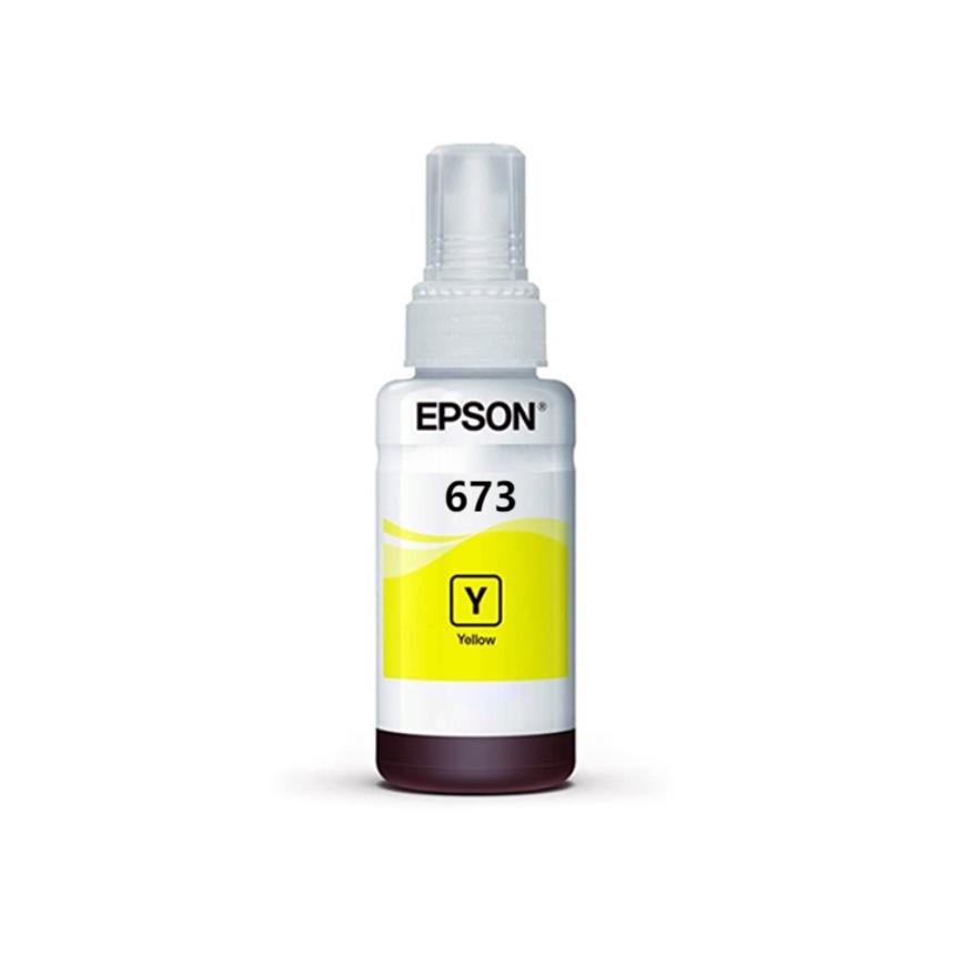 პრინტერის მელანი ყვითელი INK - Epson T673 Genuine (Y) L800 (C13T67344A) 70ml