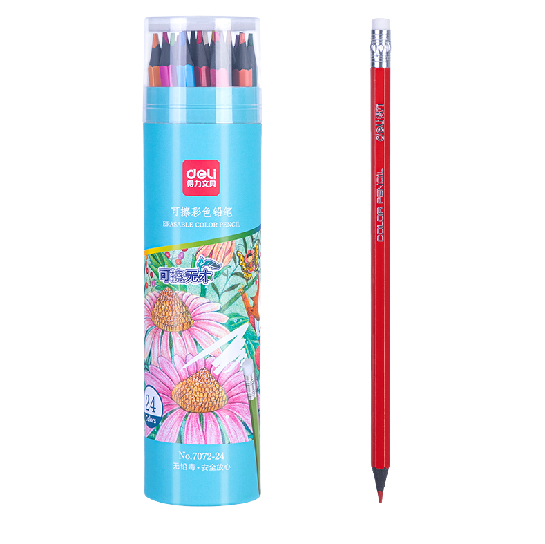 ფერადი ფანქრები 24ფერიანი DELI 7072-24