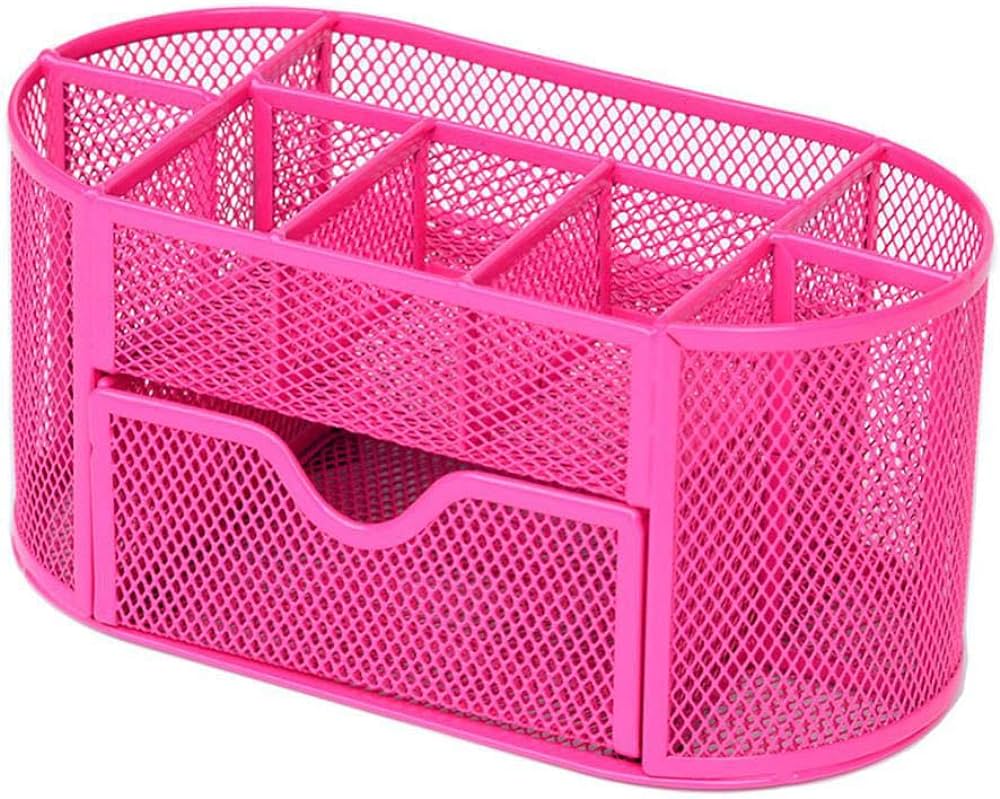 ორგანაიზერი მეტალის ბადე ფერადი, 9 სათავსოთი, უჯრით, 9079C