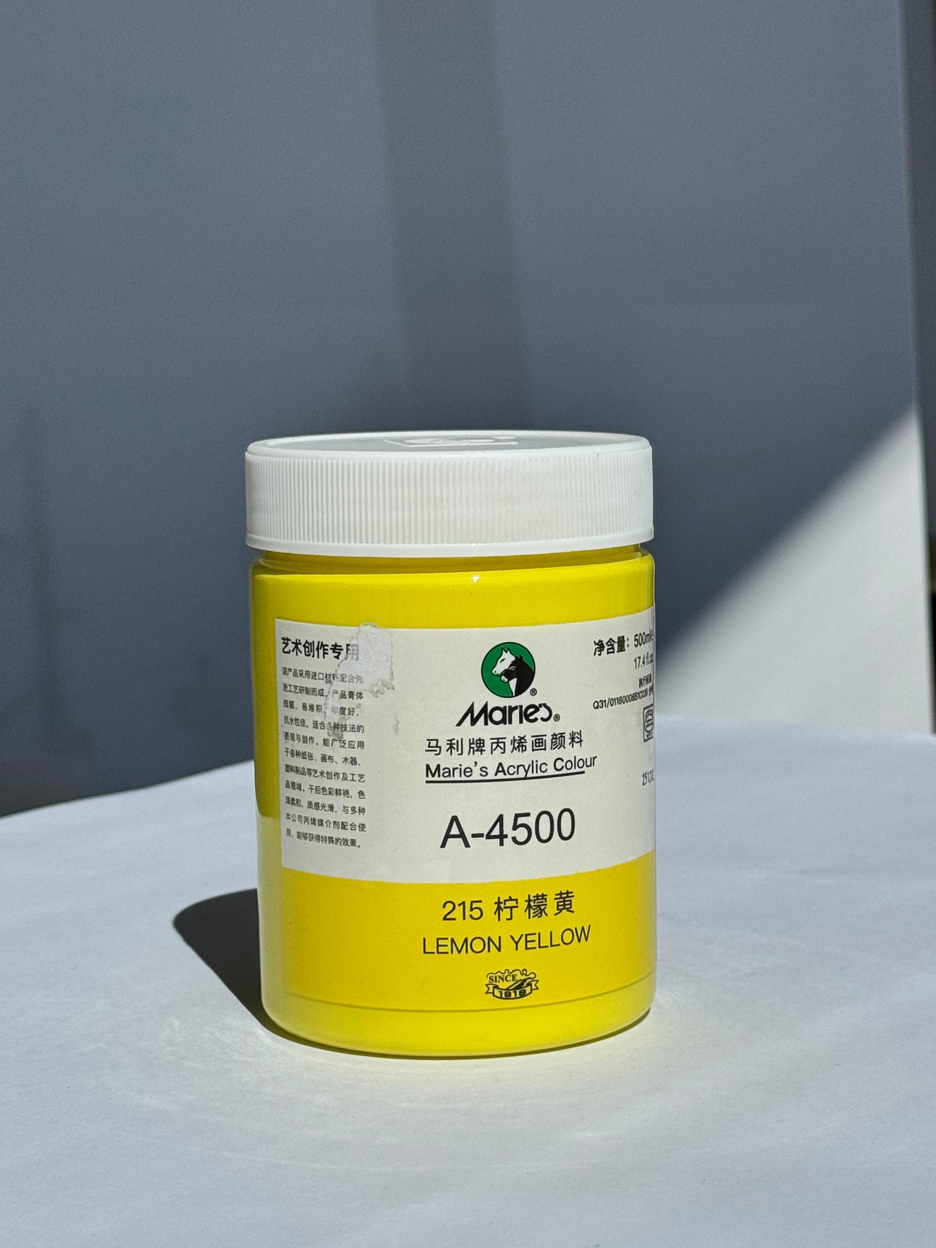 აკრილის საღებავი500მლ A-4500  Maries Lemown Yellow 215