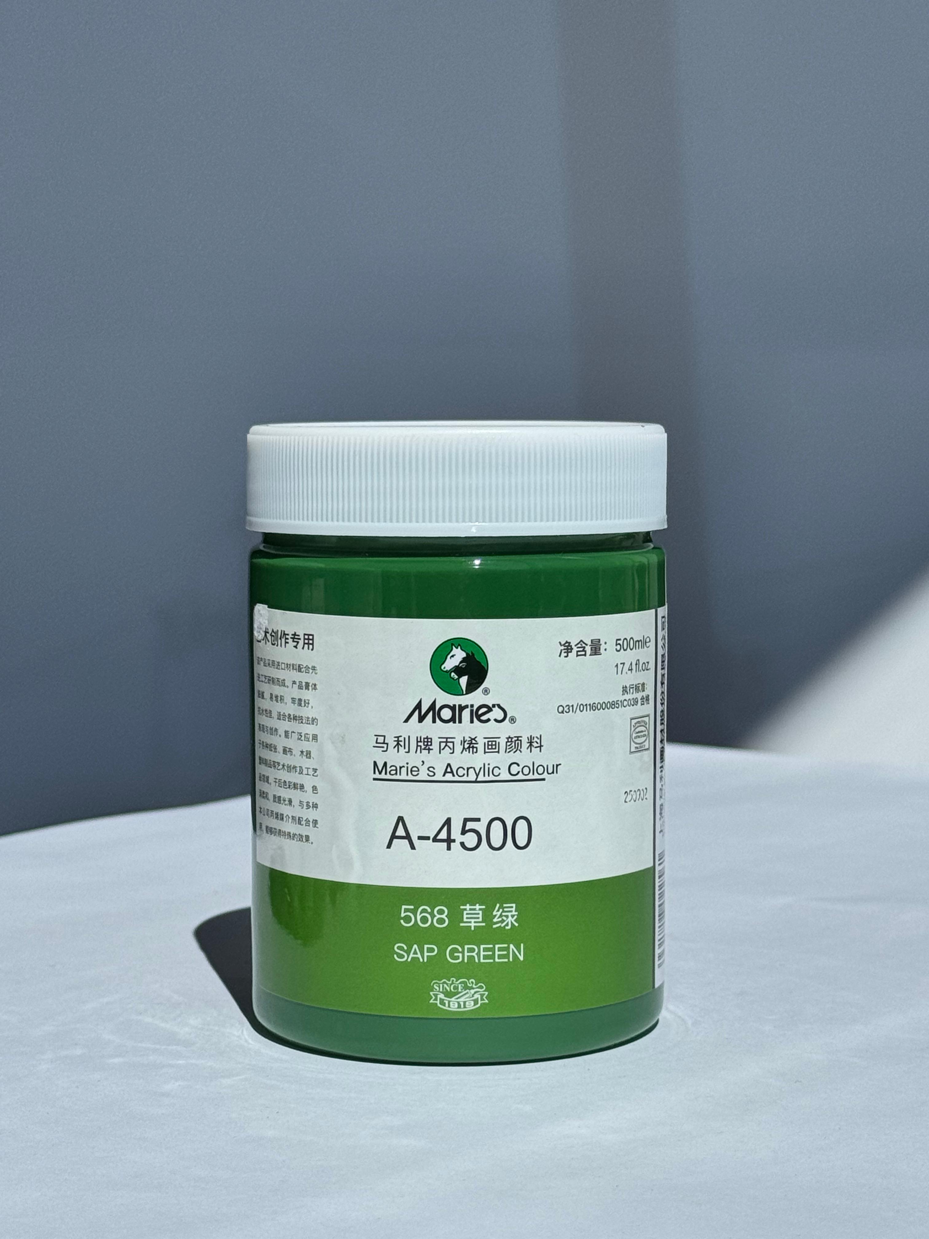 აკრილის საღებავი 500მლ A-4500 Maries Sap green 568