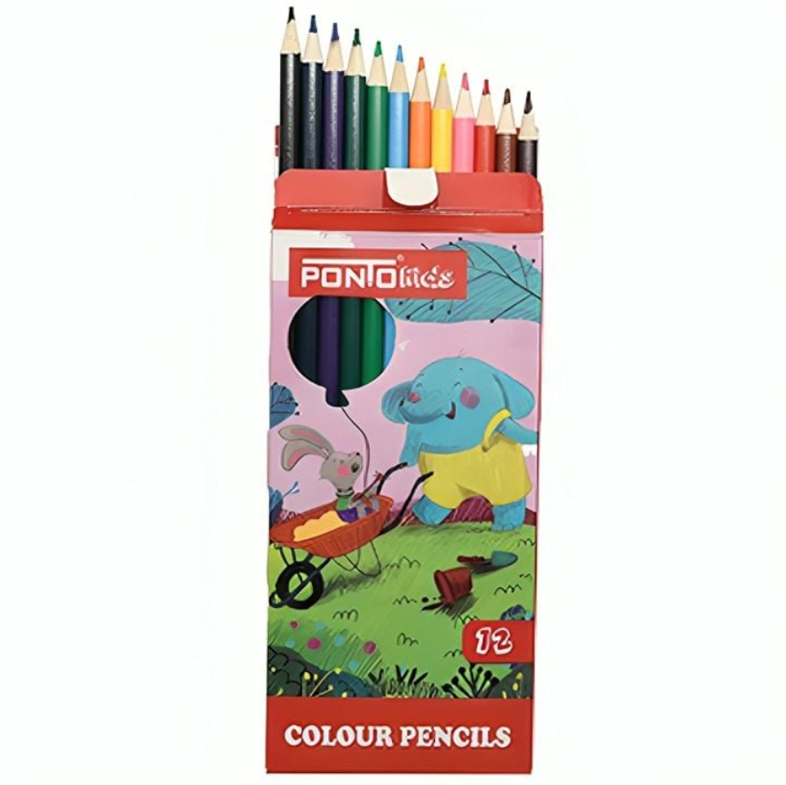 ფერადი ფანქარი 12 ფერიანი PONTO KIDS