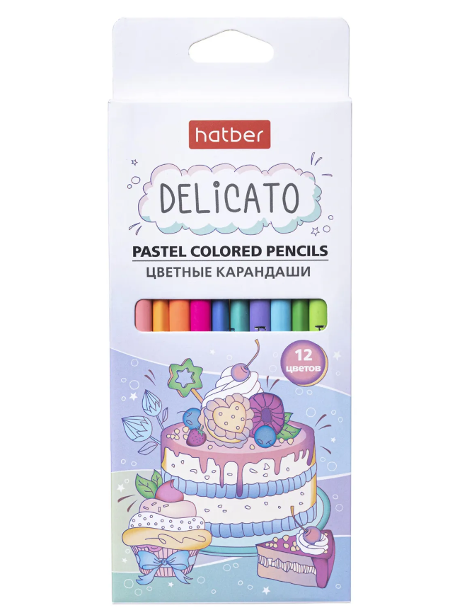 ფანქარი ფანქარი 12ფერიანი Delicato  HATBER CS_072213