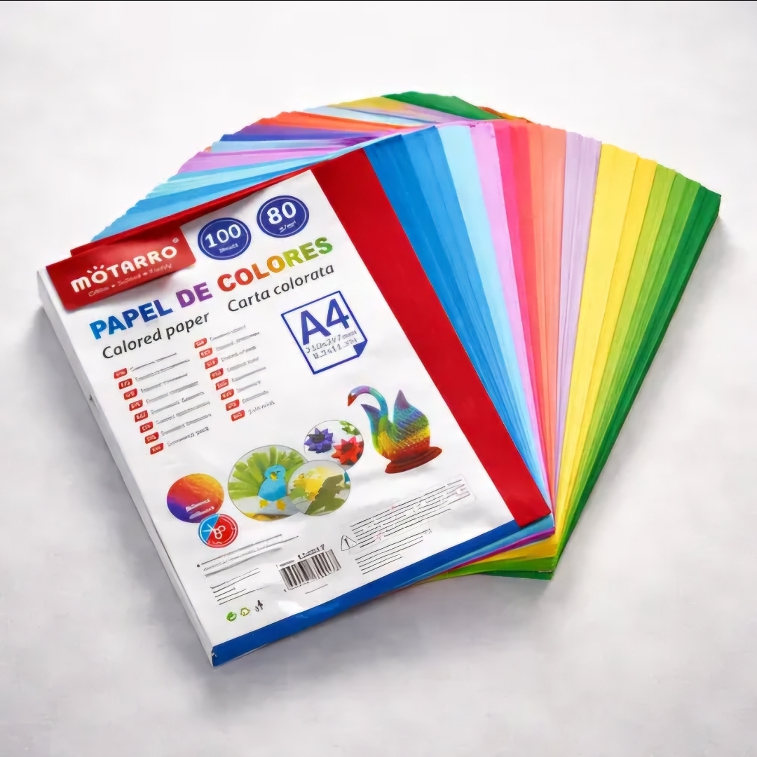 ქაღალდი ა4 სხვადასხვა ფერი 100ფურც 80გრ