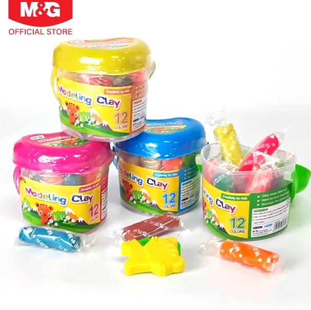 ცომი პლასტელინი 12 ფერიანი