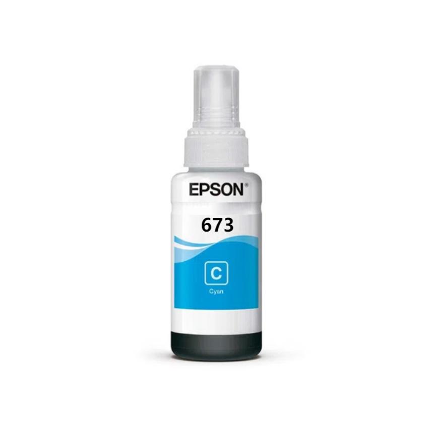 პრინტერის მელანი ცისფერი INK - Epson T673 Genuine (C) L800(C13T67324A) 70ml