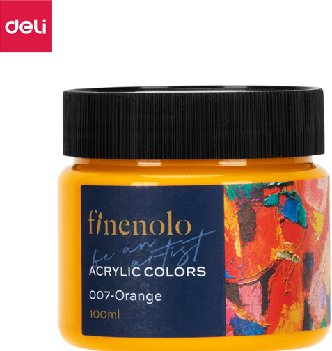 აკრილის საღებავი 100მლ  ORANGE DELI C17-OR