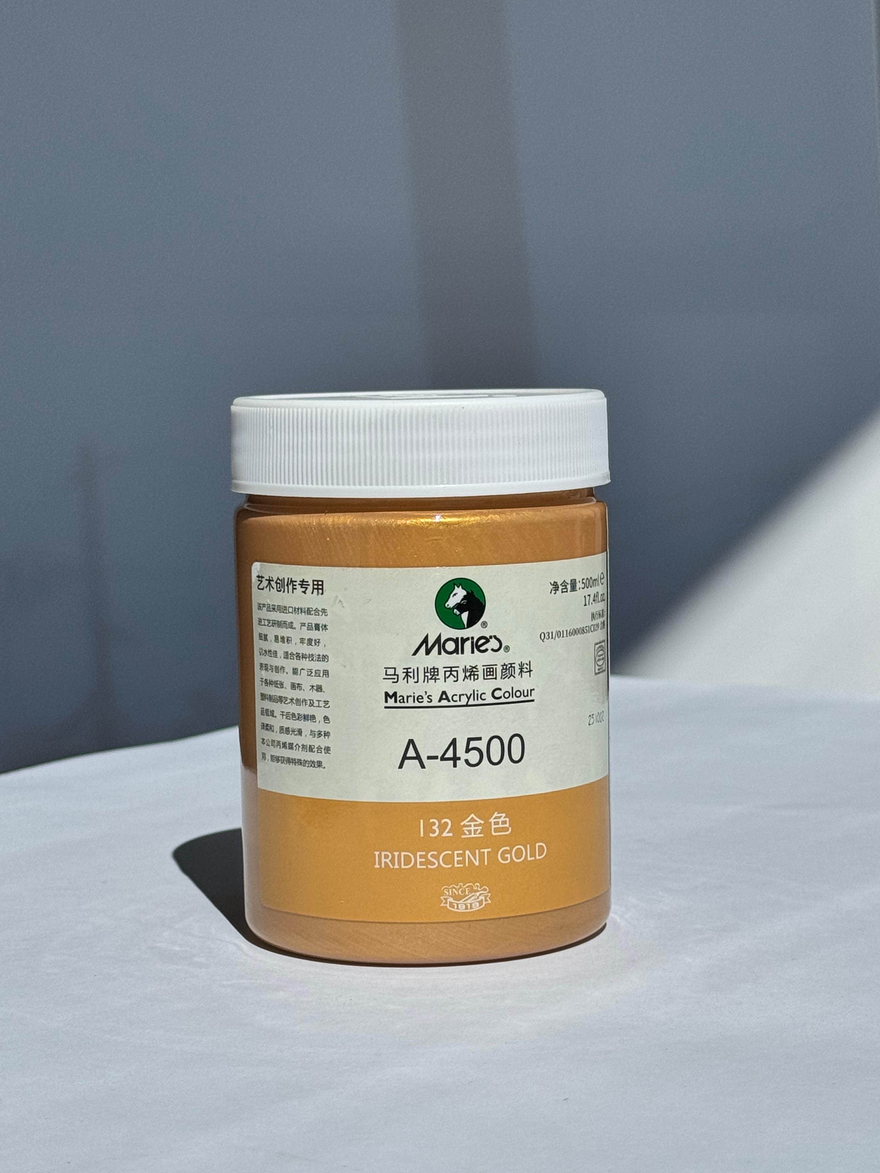 აკრილის საღებავი 500მლ A-4500  Maries  Iridescent Gold 132