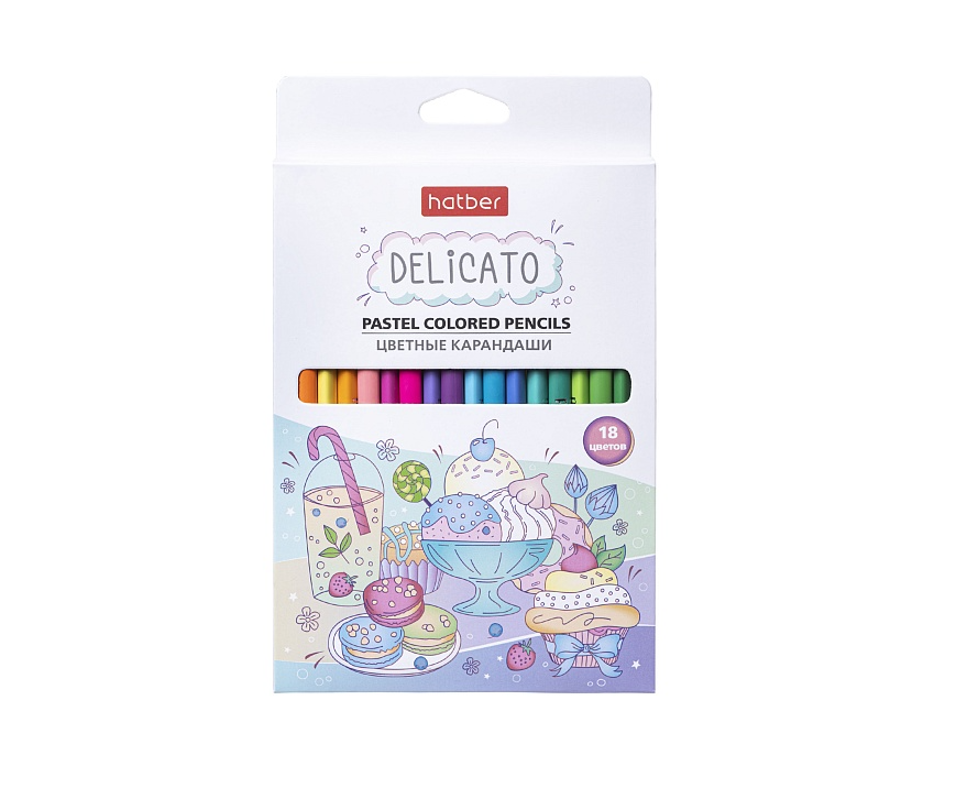 ფანქარი 18ფერ. Delicato  HATBER Art: CS_072618