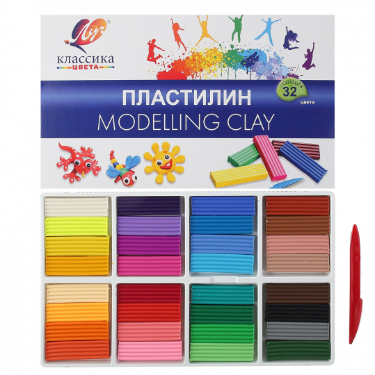 პლასტელინი 32ფერიანი LUCH "Classic"  31С 2065-08