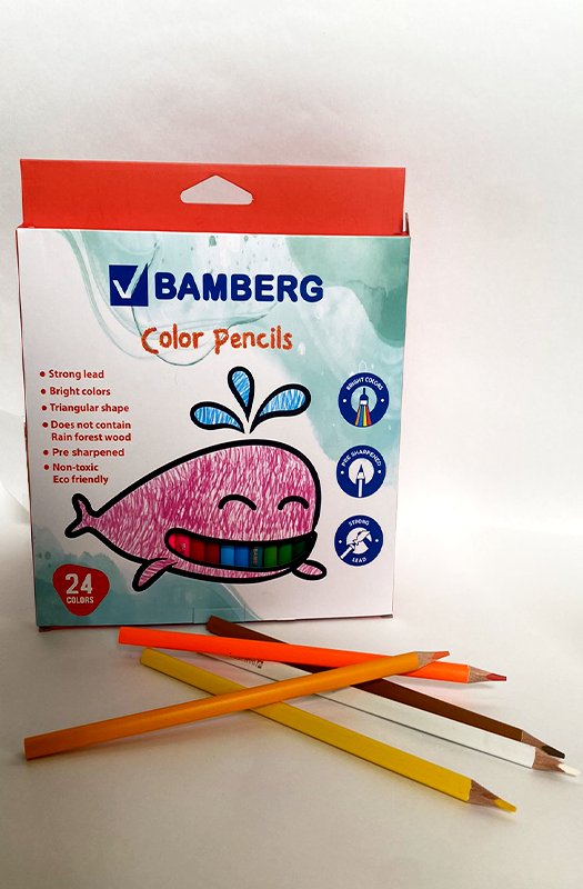 ფერადი ფანქარი 24ფ. BAMBERG Hexagonal BM57948