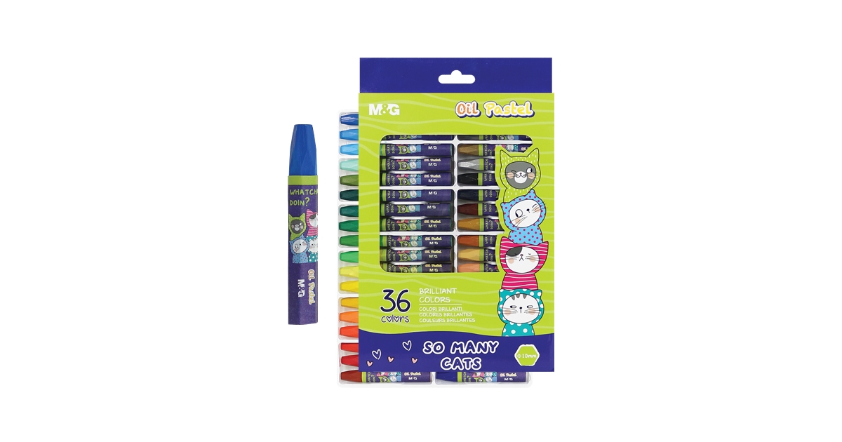 პასტელი 36 ფერიანი ჰექსაგონის ფორმის 10მმ AGM900C1 M&G