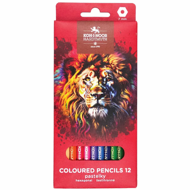ფანქარი ფერადი Koh-i-noor 12ფ. 3552012063KS Lion Red