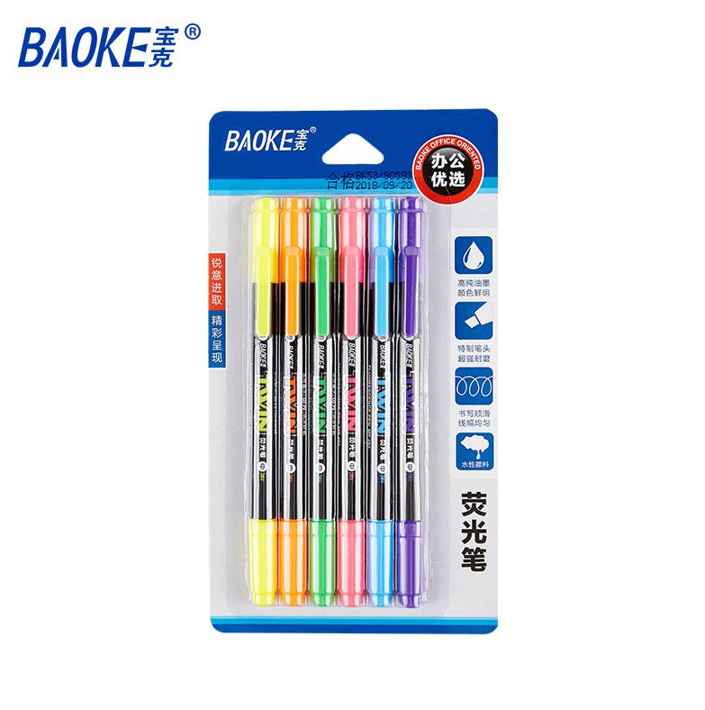 ტექსტ-მარკერი ორი წვერით 6 ფერიანი 6MP492 BAOKE