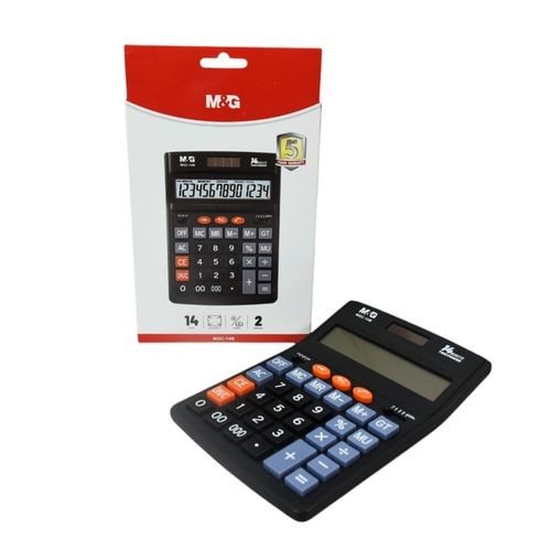 კალკულატორი 14 თანრიგიანი ორმაგი კვების წყარო M&G ADJ981J6 MGC-14B