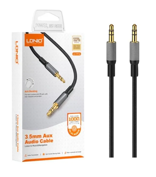 LDNIO AUX აუდიო კაბელი LSY91A 3.5mm Aux Cable, Hi-Fi audio High density weaving Stable transmission