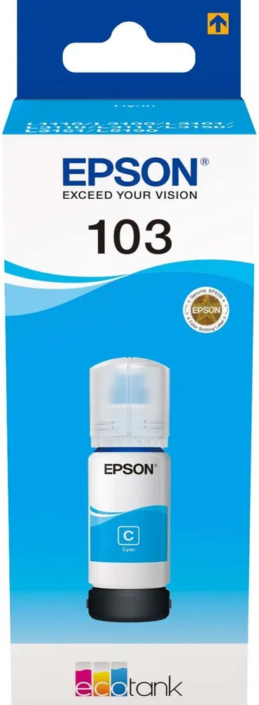 Epson კარტრიჯის მელანი L3100/L3110/L3150, 103 EcoTank Cyan ink bottle