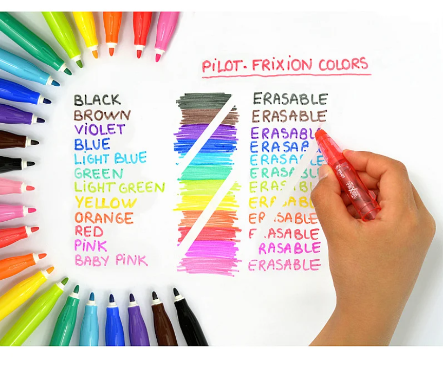 ფერადი შლადი მარკერები 12ცალიანი pilot coloring pen SWFCS12