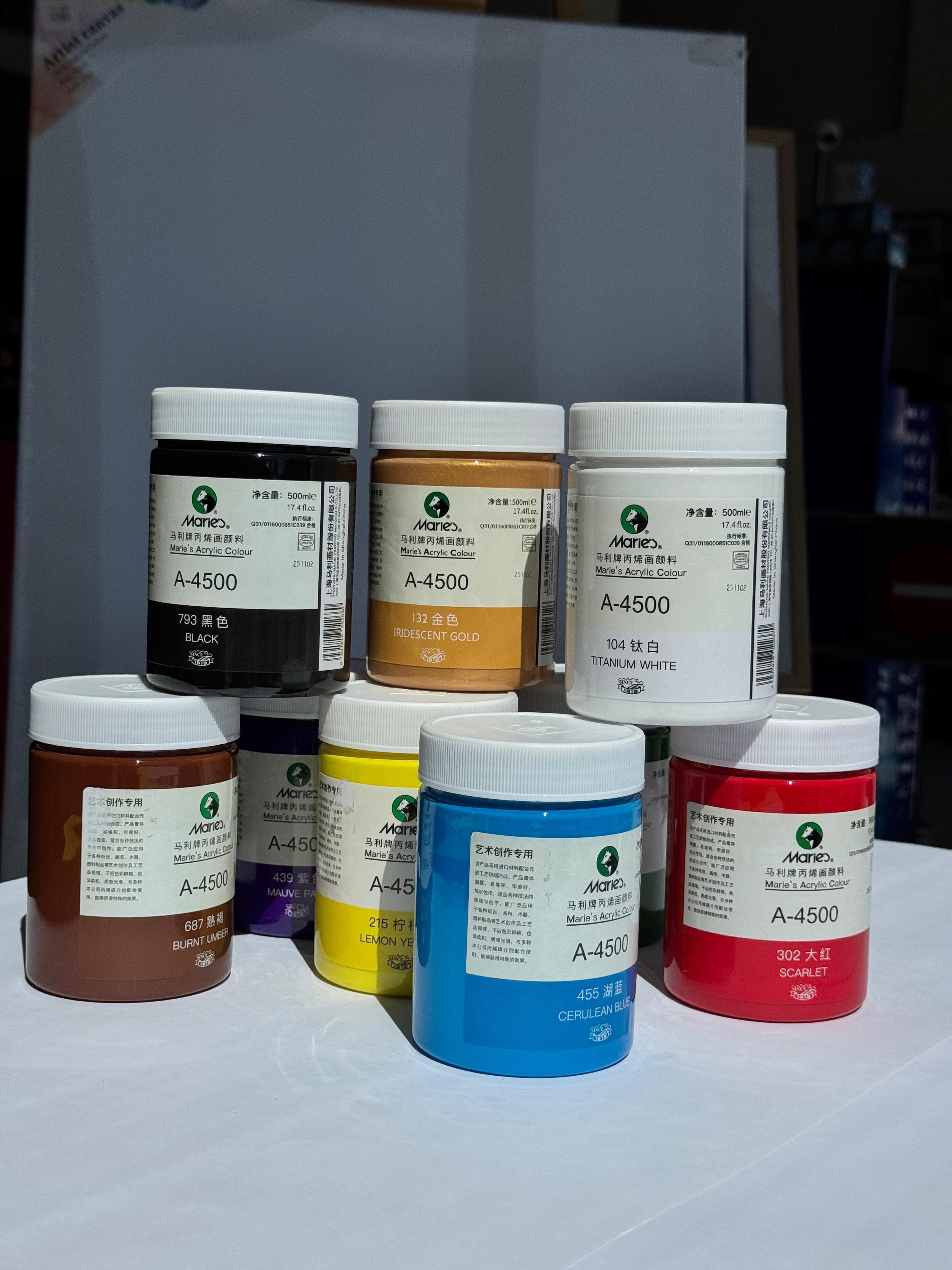 აკრილის საღებავი 500მლ A-4500  Maries Burnt umber 687