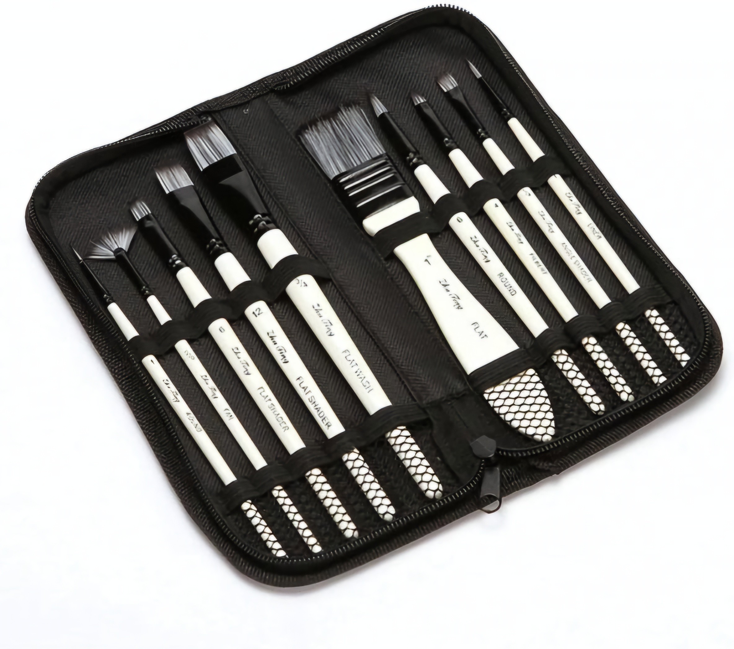 ფუნჯების ნაკრები ჩანთით 10 ცალიანი 1010