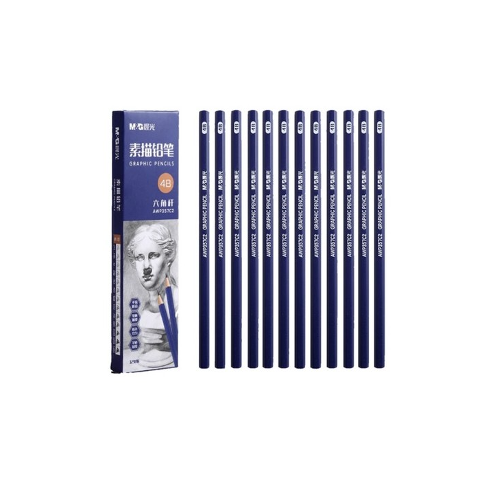 გრაფიტის ფანქარი 2H HB 2B 4B 6B 8B 10B 12B 14B Hard Soft Medium M&G