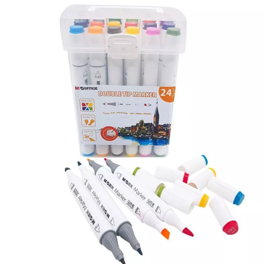 სკეჩმარკერი სამკუთხა ფორმის 24 ფერიანი APMV0901 M&G