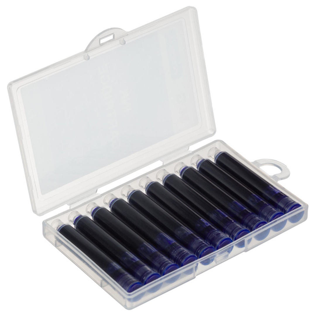 კალმის კარტრიჯი მელნის ლურჯი 0.9მლ 10ცალიანი ზომა: 3.4cm*0.8cm M&G AIC47642